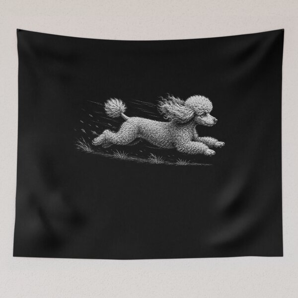 Item preview, Cute Running Poodle Dog Lover designed and sold by gunaone-design.