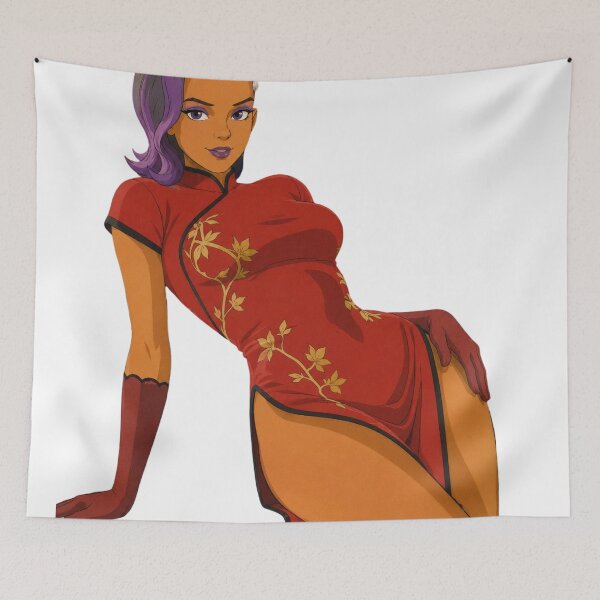 Item preview, Cyber Oriental Warrior Pin-Up | Futuristic Tactical Heroine | Classic Western Animation Art designed and sold by  Hollow Moon Studios..