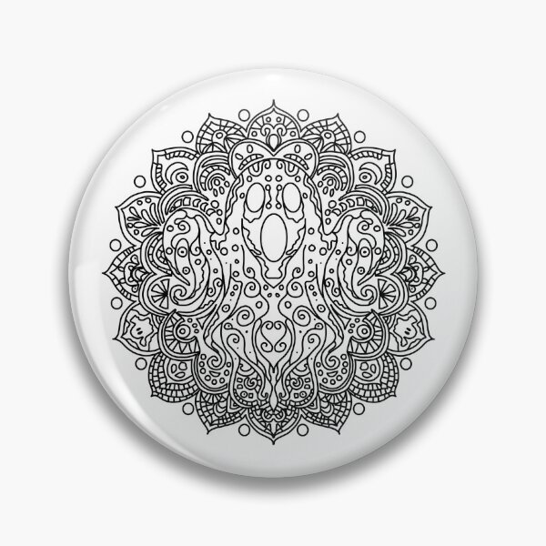Item preview, Coloring Book Ghost Mandala designed and sold by HRSCreates.