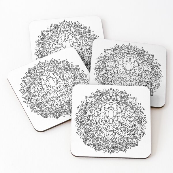 Item preview, Coloring Book Ghost Mandala designed and sold by HRSCreates.