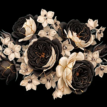 Artwork thumbnail, Kintsugi Roses by RaizeDesign