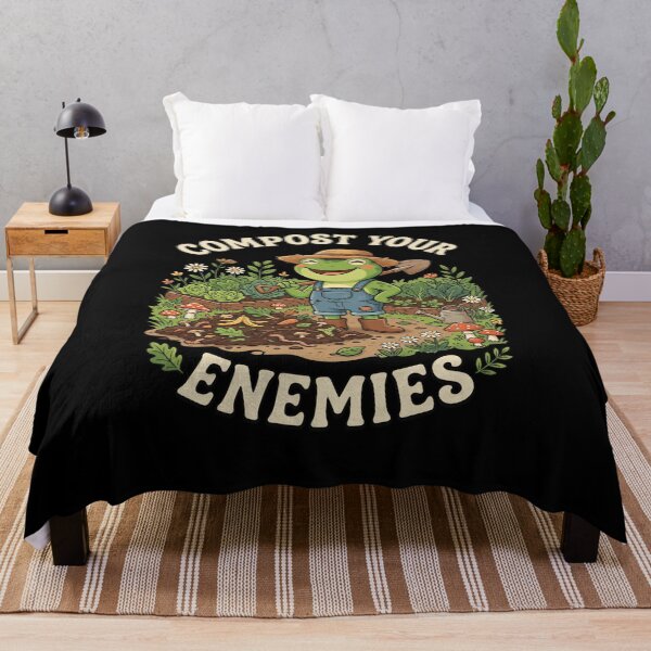 Item preview, Compost Your Enemies Frog Gardener Humor designed and sold by snowry.