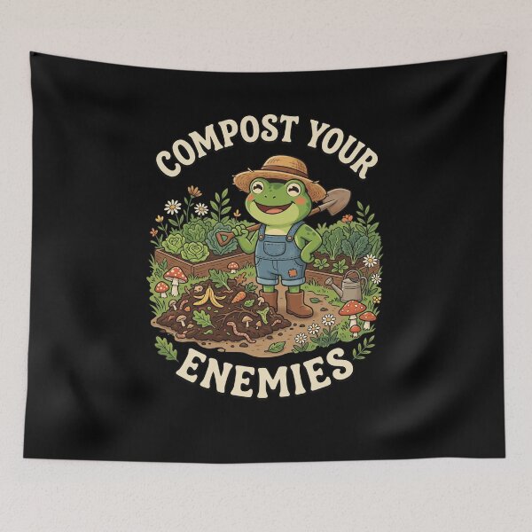 Item preview, Compost Your Enemies Frog Gardener Humor designed and sold by snowry.