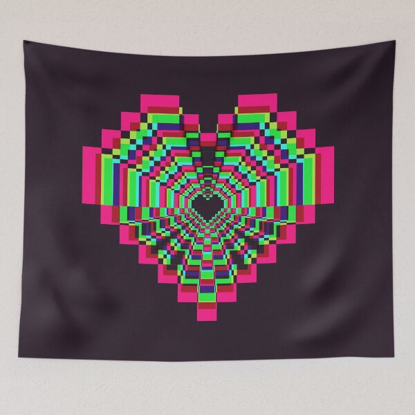 Item preview, Dark Pixel Heart -  Synthwave 2 designed and sold by animinimal.