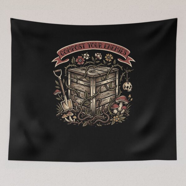 Item preview, Compost Your Enemies Macabre Gardener Humor designed and sold by snowry.