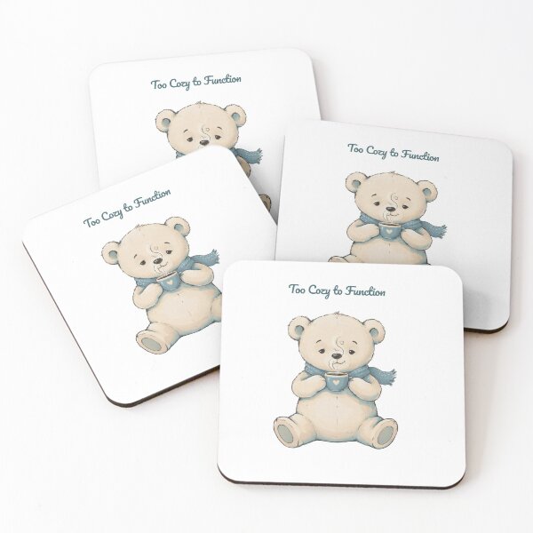 Item preview, Too Cozy to Function | Cute Coffee Bear designed and sold by Doodleberry Bloom.