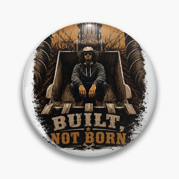 Item preview, Built, not born | Excavator Operator Vintage Style designed and sold by SouthViper.