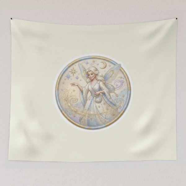 Item preview, Magical Fairy Strewing Stardust In The Night Sky designed and sold by Azurart2.