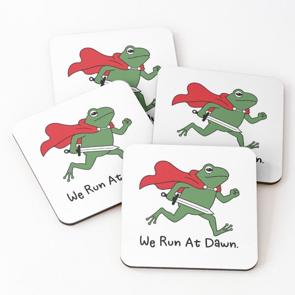 Item preview, We Run At Dawn - Funny Jogging Frog Running Runner Gift designed and sold by gunaone-design.