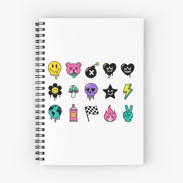 Item preview, Pop Art Graffiti Drippy Sticker Pack Melting Smiley Skull Bear Set designed and sold by InfiniteOrbit.