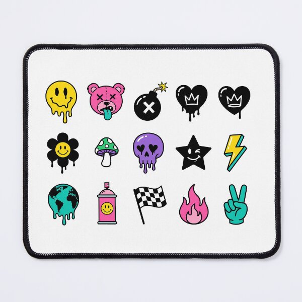 Item preview, Pop Art Graffiti Drippy Sticker Pack Melting Smiley Skull Bear Set designed and sold by InfiniteOrbit.