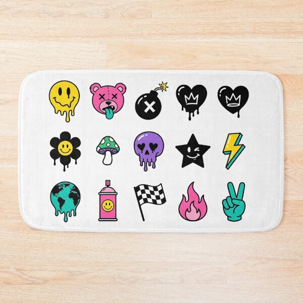Item preview, Pop Art Graffiti Drippy Sticker Pack Melting Smiley Skull Bear Set designed and sold by InfiniteOrbit.