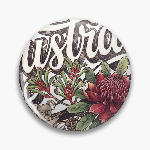 Item preview, Australia Wildlife & Native Flowers Vintage Art designed and sold by castillomiami.