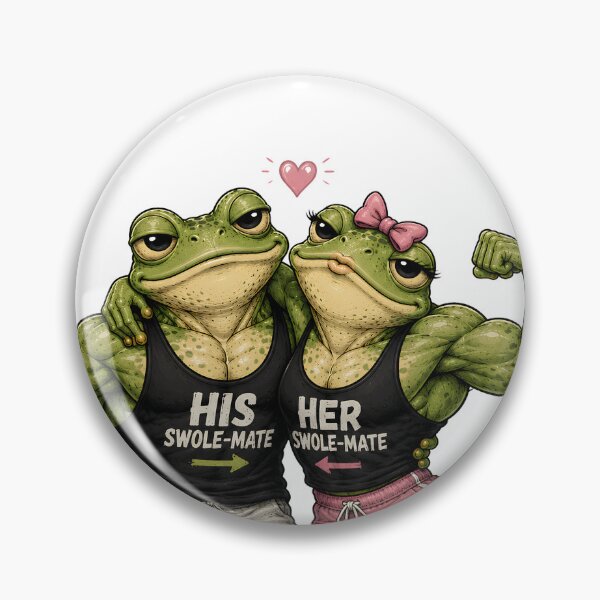 Item preview, Swolemates Frog Couple designed and sold by SurrealSproutz.