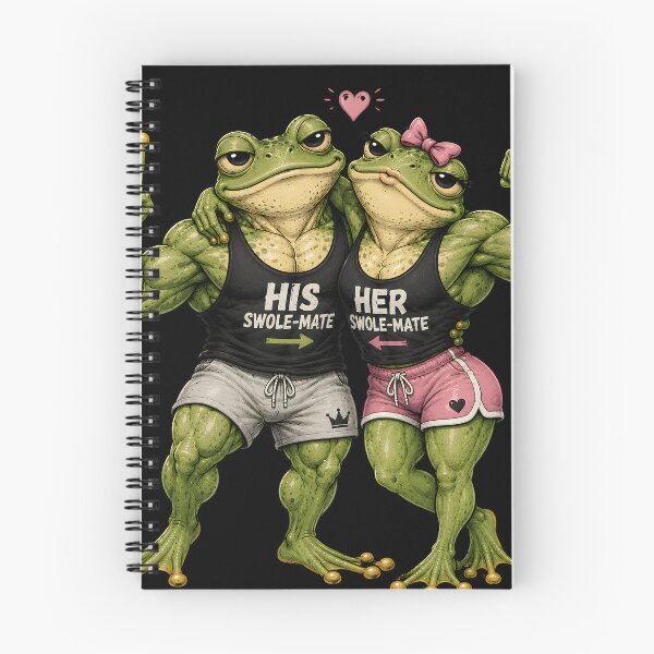 Item preview, Swolemates Frog Couple designed and sold by SurrealSproutz.