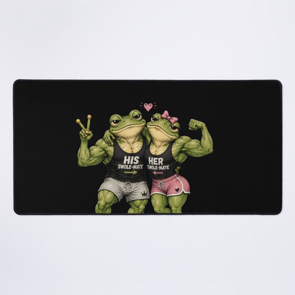 Item preview, Swolemates Frog Couple designed and sold by SurrealSproutz.