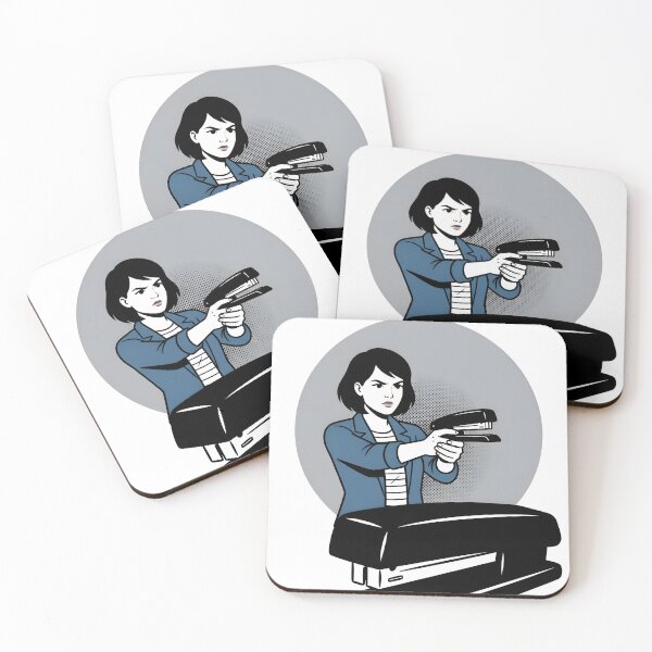 Item preview, Ready to Fight Stapler Weapon Dark Comic Poster designed and sold by DuckOddity.