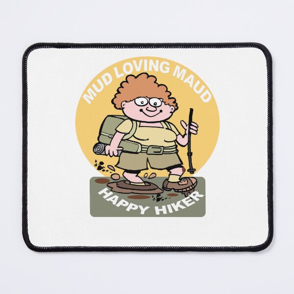 Item preview, Mud Loving Maud Happy Hiker Cartoon designed and sold by Al Benge - NZ & Australian Art.