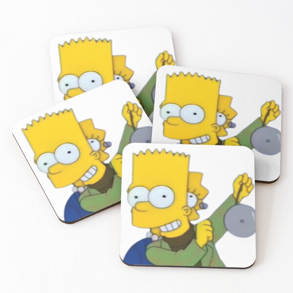 Item preview, Bart Ringing Gong Ohh Thats Gotta Hurt Cartoon Sticker designed and sold by DohLab.