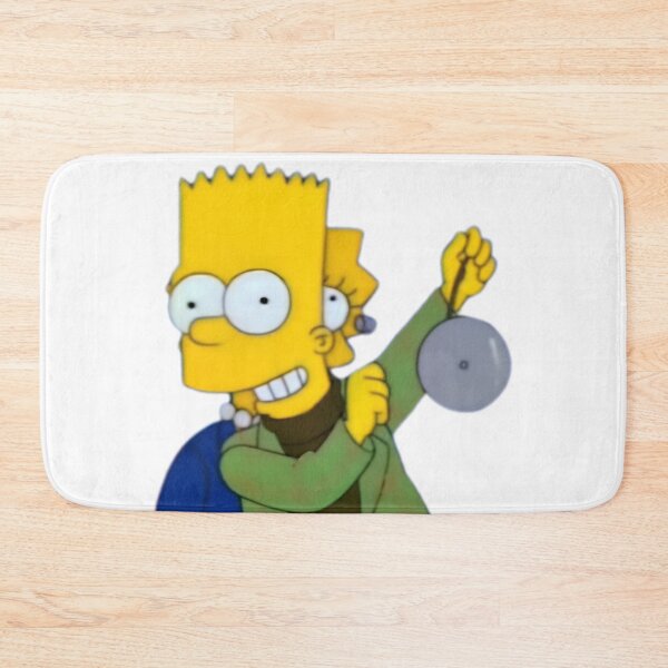 Item preview, Bart Ringing Gong Ohh Thats Gotta Hurt Cartoon Sticker designed and sold by DohLab.