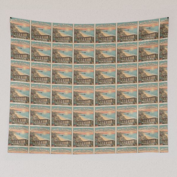 Item preview, Malibu Surfing Vibes designed and sold by VintageArtByIda.