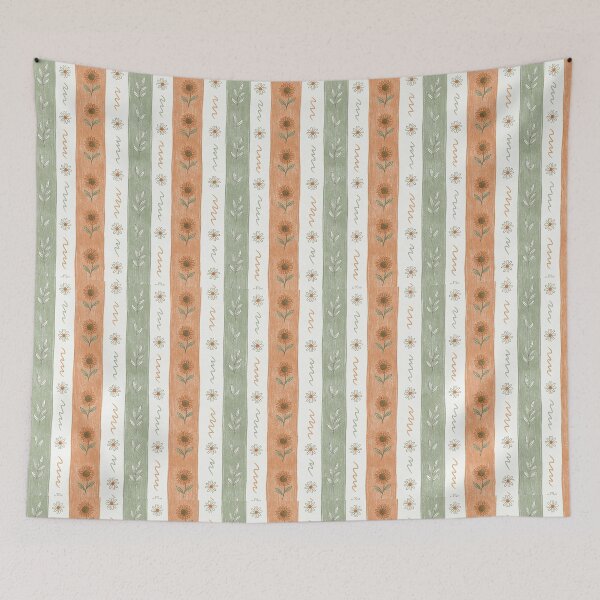Item preview, Sunflowers and Daisies in Stripes designed and sold by lockonjarvis.