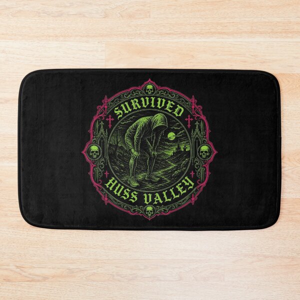 Item preview, Huss Valley Survived Huss Valley - Gothic Neon Badge designed and sold by Uglyandcute.