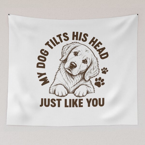 Item preview, My Dog Tilts His Head Just Like You - Funny Golden Dog Owner designed and sold by gunaone-design.