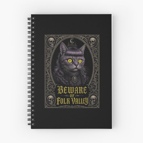 Item preview, Huss Valley Beware of Folk Valley - Gothic Cat Portrait Tee designed and sold by Uglyandcute.