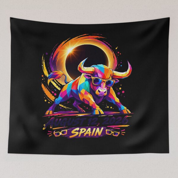 Item preview, Spain Total Solar Eclipse August 12 2026 - Spanish Bull Ring Of Fire Art designed and sold by DreamPup.