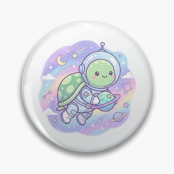 Item preview, Cute Space Turtle Kawaii Astronaut Art designed and sold by ajamzbox.