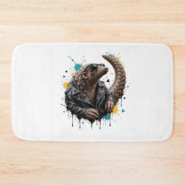 Item preview,  Cool Pangolin in Leather Jacket - Low Poly Punk Streetwear Art designed and sold by ExpressoJungle.