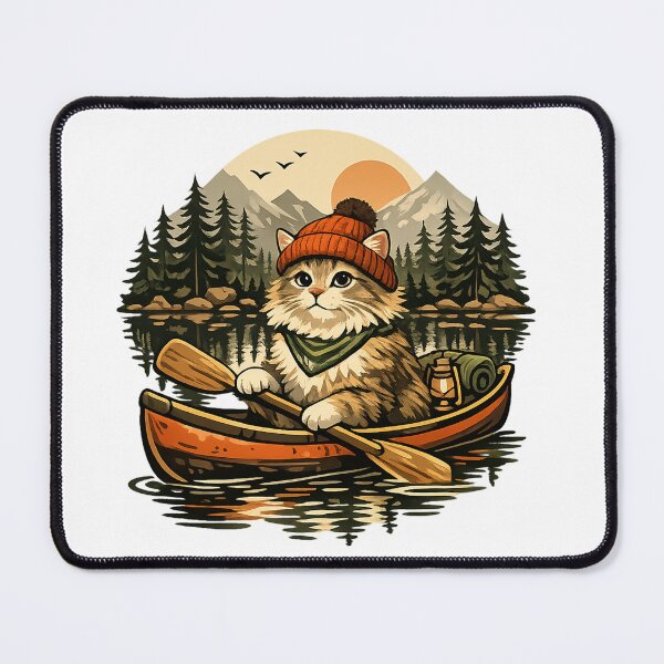 Item preview, Fluffy Cat Canoe Adventure designed and sold by teemix.