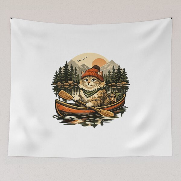 Item preview, Fluffy Cat Canoe Adventure designed and sold by teemix.