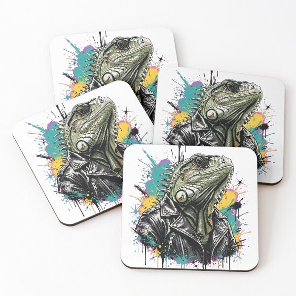 Item preview, Cool Punk Iguana - Graffiti Pop Art Streetwear Lizard designed and sold by ExpressoJungle.