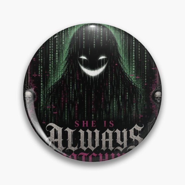 Item preview, Huss Valley She Is Always Watching - Gothic Cyber Horror designed and sold by Uglyandcute.