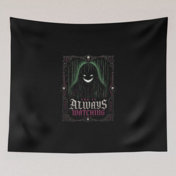 Item preview, Huss Valley She Is Always Watching - Gothic Cyber Horror designed and sold by Uglyandcute.