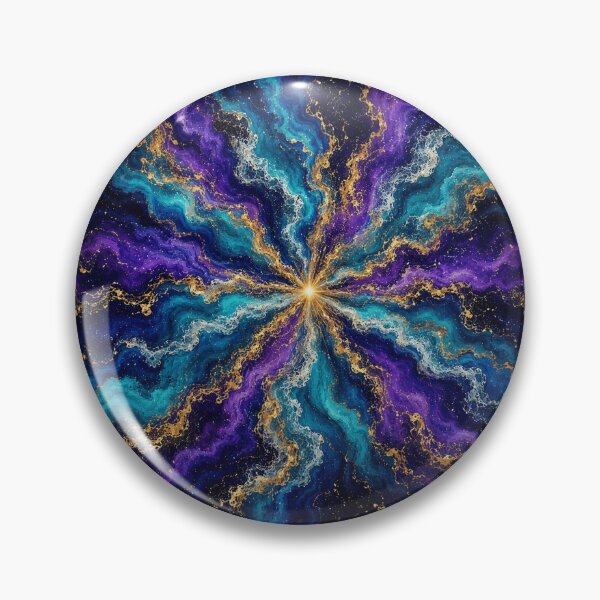 Item preview, Celestial Ocean Gold Radial Design designed and sold by Inkworksbyshery.
