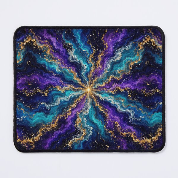 Item preview, Celestial Ocean Gold Radial Design designed and sold by Inkworksbyshery.