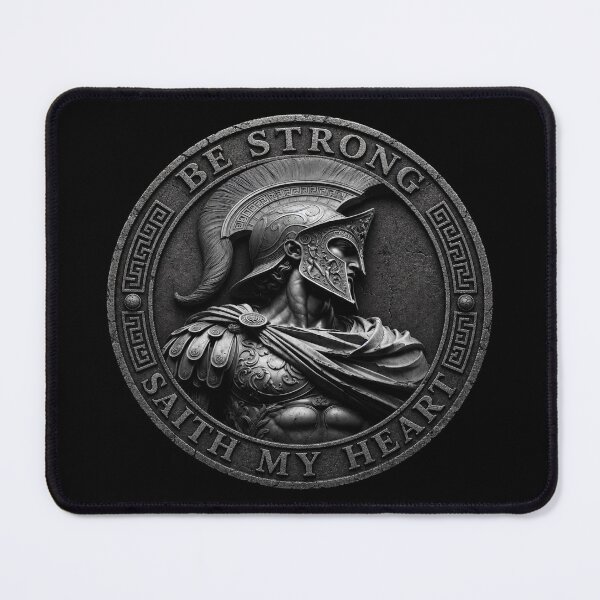 Item preview, Be Strong Saith My Heart | Odyssey Greek Coin Graphic designed and sold by FadedFrequency.
