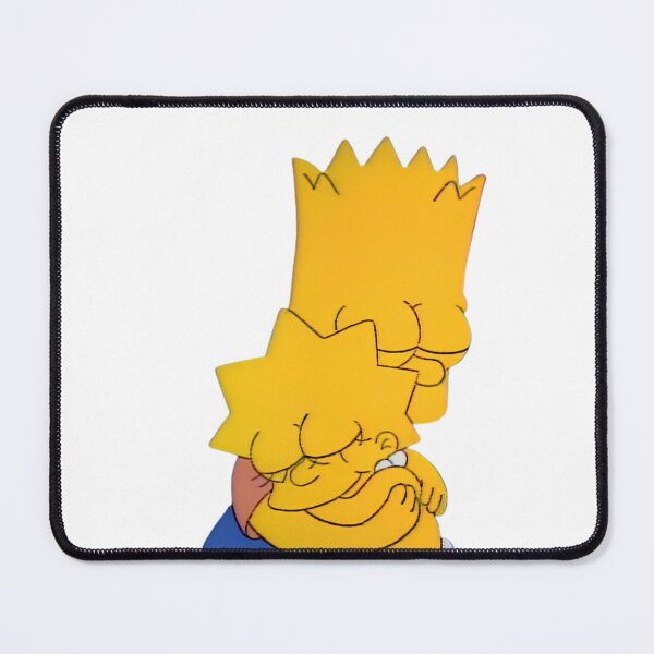 Item preview, Cute Bart and Lisa Hugging Sibling Love Cartoon Sticker designed and sold by DohLab.