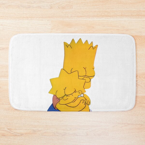 Item preview, Cute Bart and Lisa Hugging Sibling Love Cartoon Sticker designed and sold by DohLab.