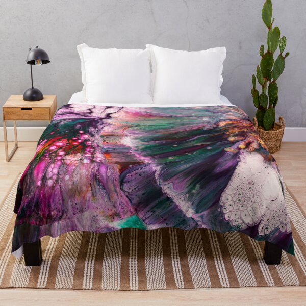 Item preview, Coral Bloom — Abstract Fluid Art in Purple and Emerald designed and sold by BuckaBaby.