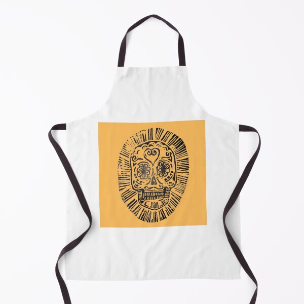 Item preview, Sugar Skull Lino Print designed and sold by SombreroDoodles.
