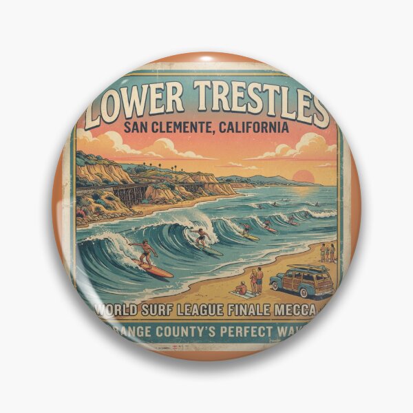 Item preview, Lower Trestles designed and sold by VintageArtByIda.
