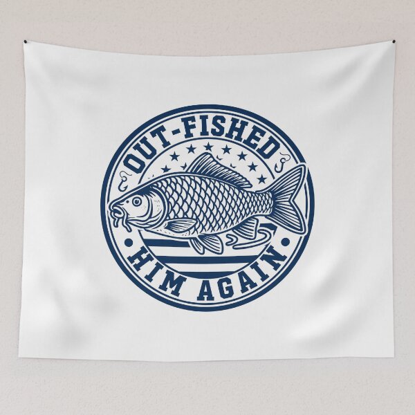 Item preview, Outfished Him Again Funny Fishing American Flag Dad designed and sold by gunaone-design.
