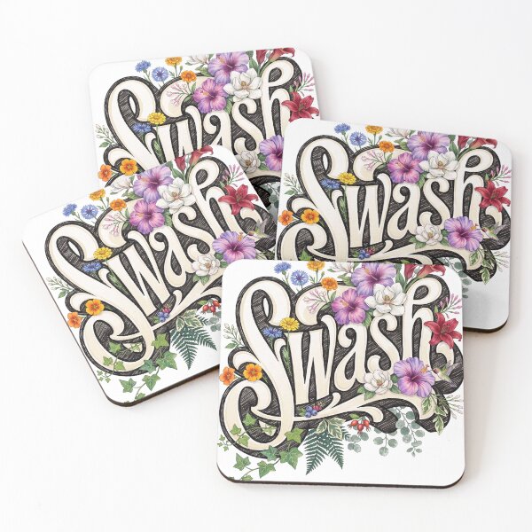 Item preview, Swash Floral Typography Vintage Nature Design designed and sold by castillomiami.