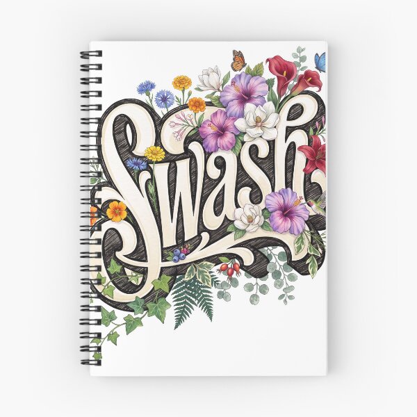Item preview, Swash Floral Typography Vintage Nature Design designed and sold by castillomiami.
