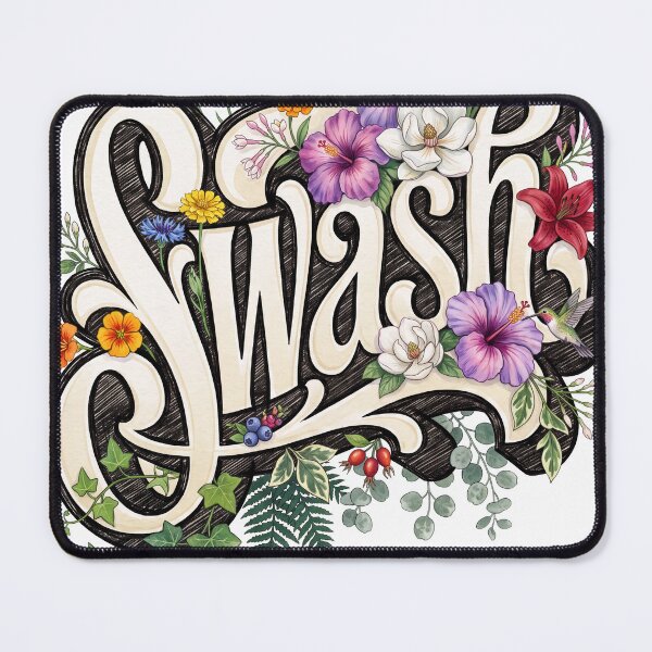 Item preview, Swash Floral Typography Vintage Nature Design designed and sold by castillomiami.
