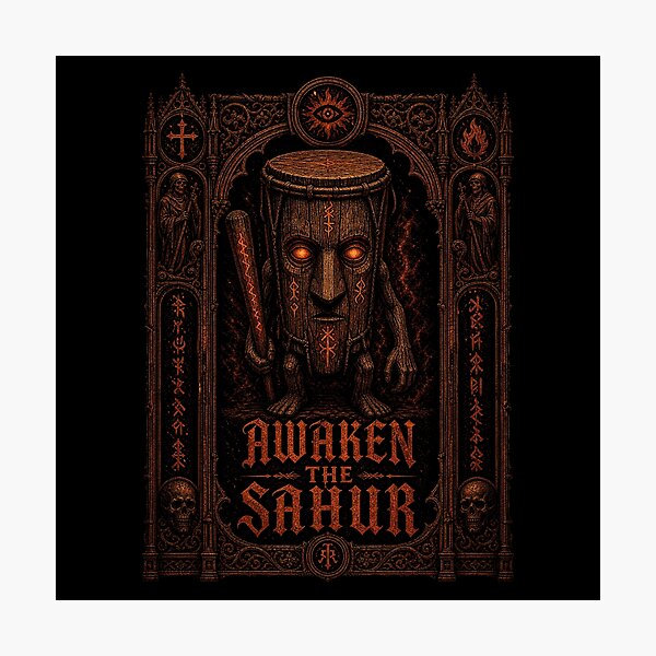 Item preview, Huss Valley Awaken the Sahur - Tung Tung Tung Gothic Meme designed and sold by Uglyandcute.